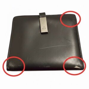 Auth Vintage Gucci Men's Leather Bifold Wallet